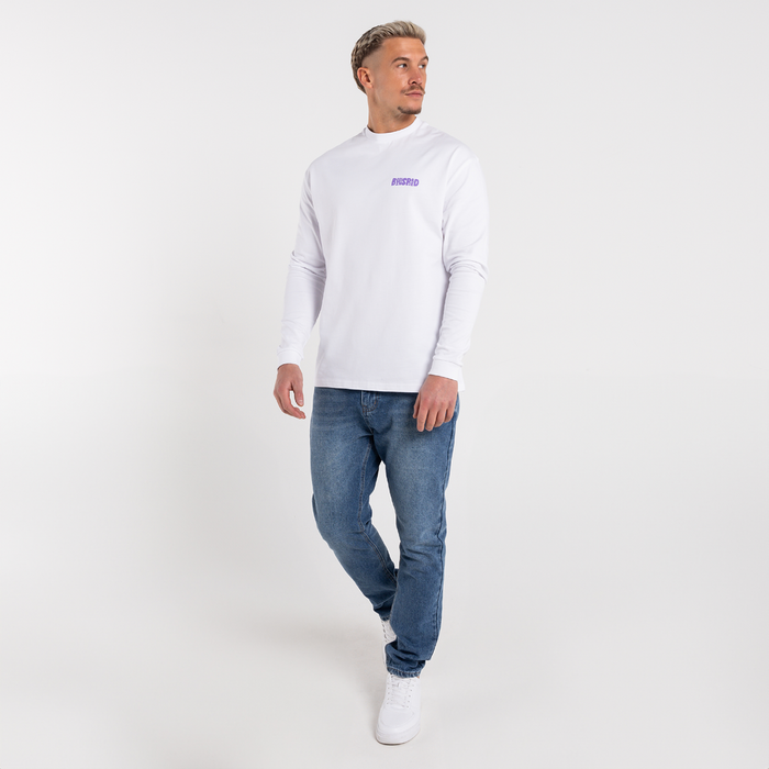 Aguirre Long Sleeve T-Shirt - White/Purple