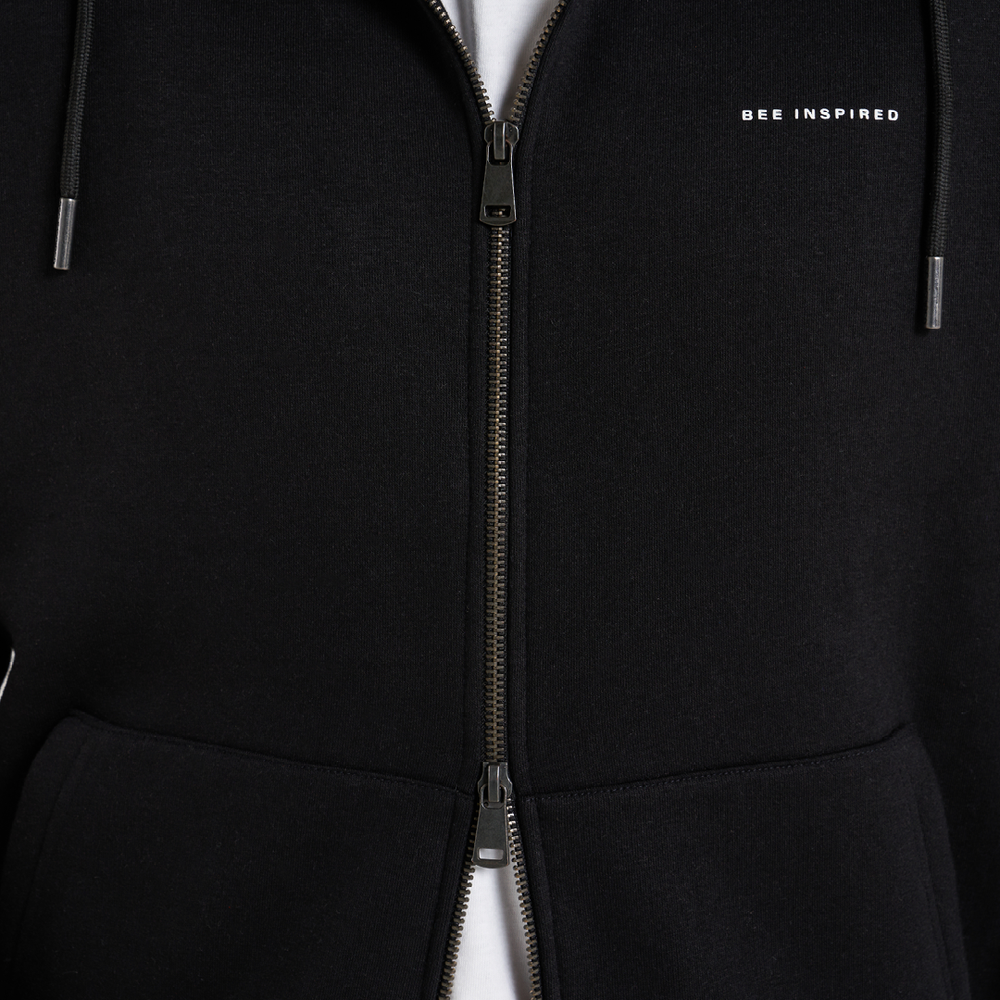 Diallo Zip Hoodie - Black