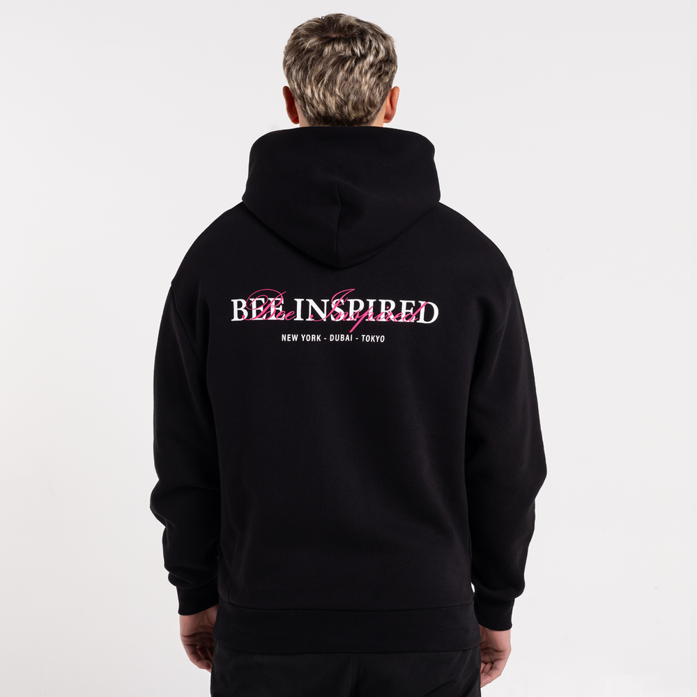 Stach Hoodie - Black/Pink