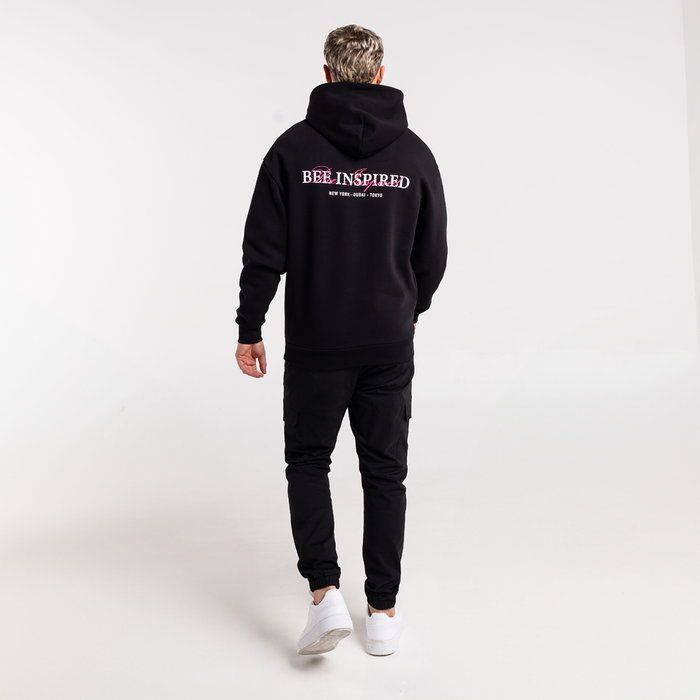 Stach Hoodie - Black/Pink