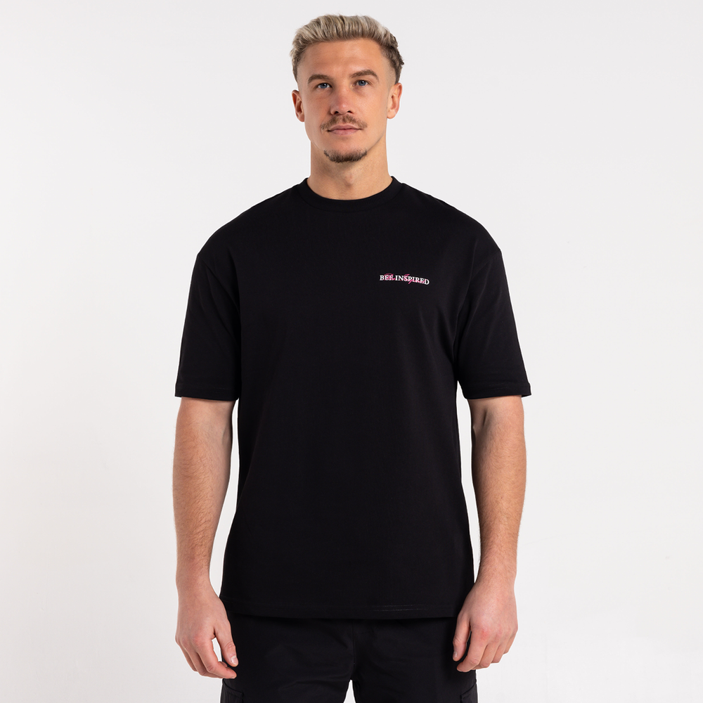 Stach T-Shirt - Black/Pink