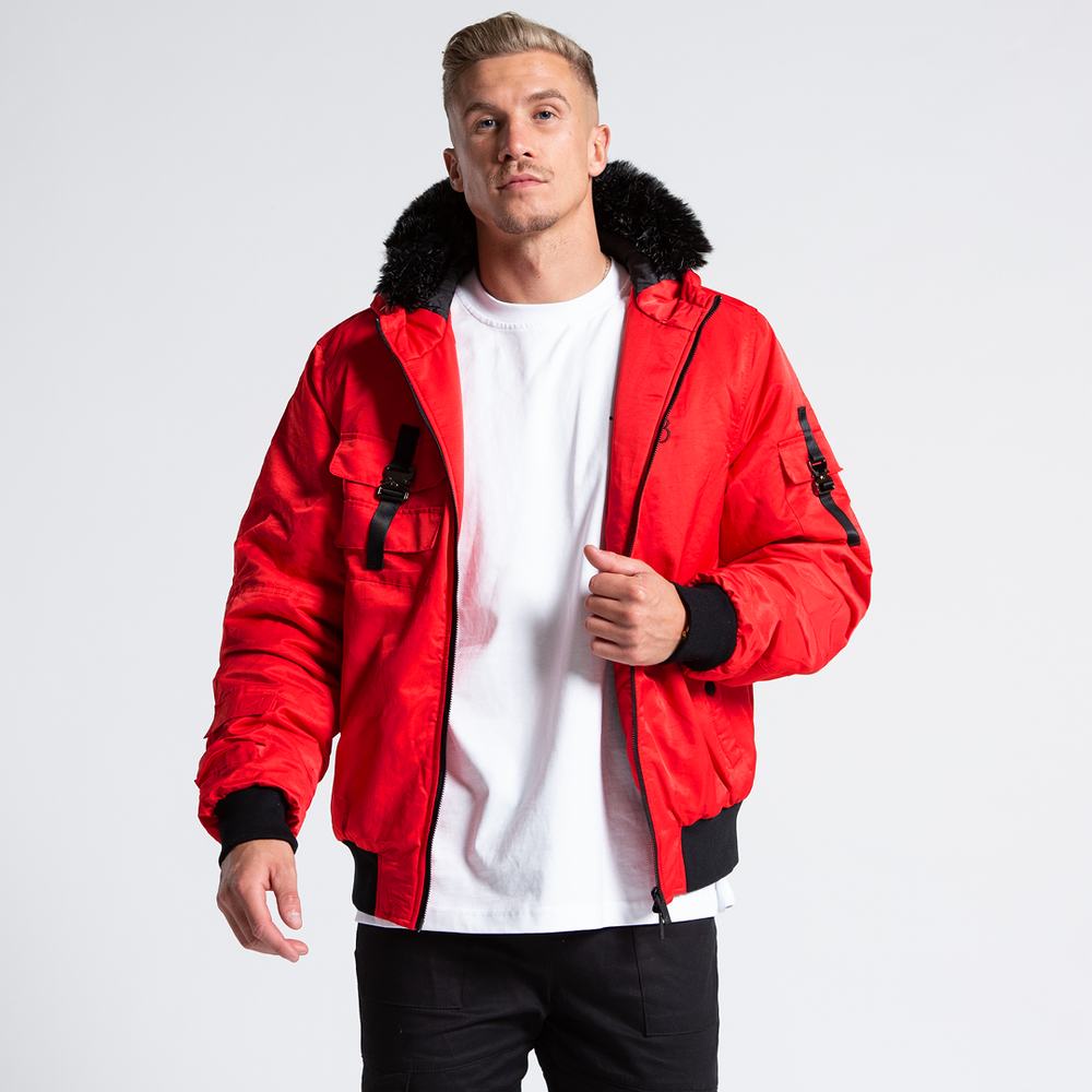 Lakin Bomber Jacket - Red